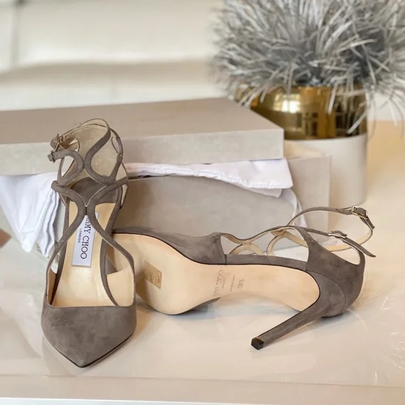 Jimmy Choo Lancer heels. Color: Dark Grey Size: 38.5 - Picture 2 of 3